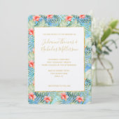 Tropisch Aloha Hibiscus Floral Kaart (Staand voorkant)