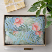 Tropisch Aloha Hibiscus Floral Tissuepapier (Geschenk)