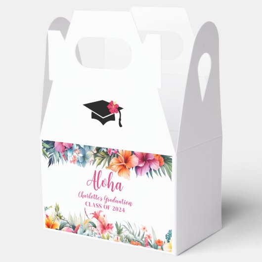 Tropisch Aloha Luau Afstuderen 2024 Bedankdoosjes (Geopend)