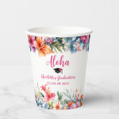 Tropisch Aloha Luau Afstuderen 2024 Papieren Bekers (Voorkant)