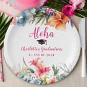 Tropisch Aloha Luau Afstuderen 2024 Papieren Bordje