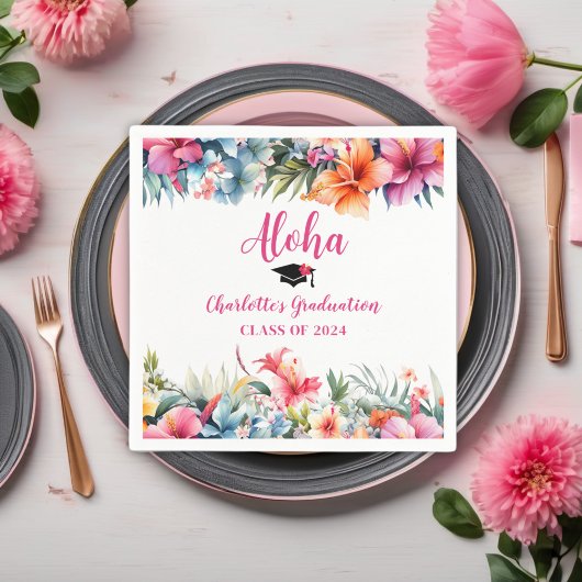 Tropisch Aloha Luau Afstuderen 2024 Servet