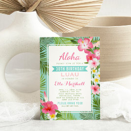 Tropisch Aloha Luau Verjaardagsfeest Kaart