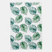 Tropisch Aloha Monstera laat het patroon achter Theedoek (Verticaal)