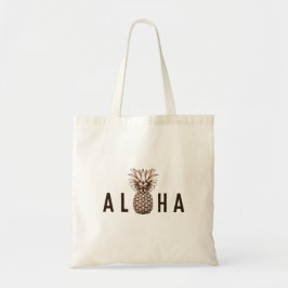 Tropisch aloha-ontwerp met ananas tote bag
