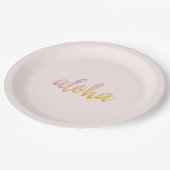 Tropisch Aloha Papieren Bordje (Gekanteld)