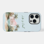 Tropisch Aloha-strand Palmbomen iPhone Hoesje (Achterkant horizontaal)
