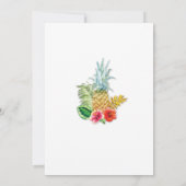 Tropisch Aloha Wedding Floral Jubileum Invite Kaart (Achterkant)