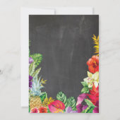 Tropisch Aloha Wedding Jubileum Chalk Invite Kaart (Achterkant)