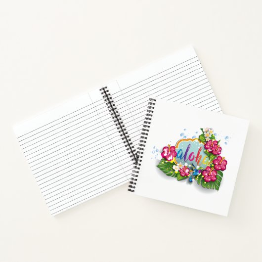 Tropisch Aloha-zomerontwerp Notitieboek (Binnen)