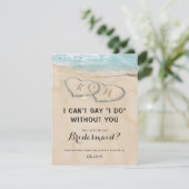 Tropisch als bruidsmeisje | Bestemming strand Kaart (Staand voorkant)