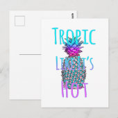 Tropisch als de warme kustananas briefkaart (Voorkant / Achterkant)