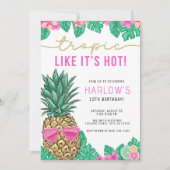 Tropisch als het heet ananas tropische verjaardag kaart (Voorkant)
