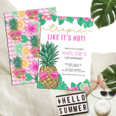 Tropisch als het heet ananas tropische verjaardag kaart