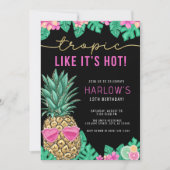 Tropisch als het heet ananas tropische verjaardag kaart (Voorkant)