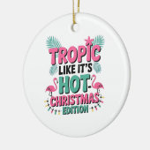 Tropisch als het heet is: Kersteditie Keramisch Ornament (Links)