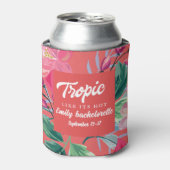 Tropisch als het heet is vrijgezellenweekendfeestj blikjeskoeler (Blikje Voorkant)