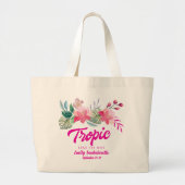 Tropisch als het heet vrijgezellenfeestje  grote tote bag (Voorkant)