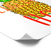 Tropisch als zijn hete ananas poster (Hoek)