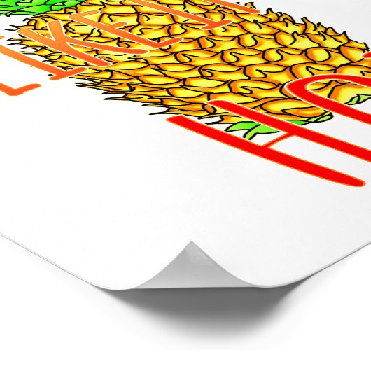 Tropisch als zijn hete ananas poster (Hoek)