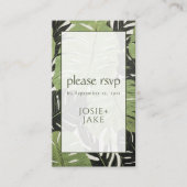 Tropisch alsjeblieft RSVP Bold & Modern Groen Oerw Informatiekaartje (Voorkant)