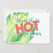 Tropisch alsof het heet Bridal Shower-uitnodiging Kaart (Voorkant)
