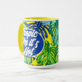 Tropisch alsof het heet groen modern Oerwoud is Mok (Voorkant links)