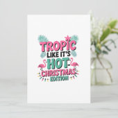 Tropisch alsof het heet is: Kersteditie Kaart (Staand voorkant)
