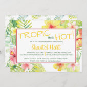 Tropisch alsof het heet is! Tropische partij Kaart (Voorkant / Achterkant)
