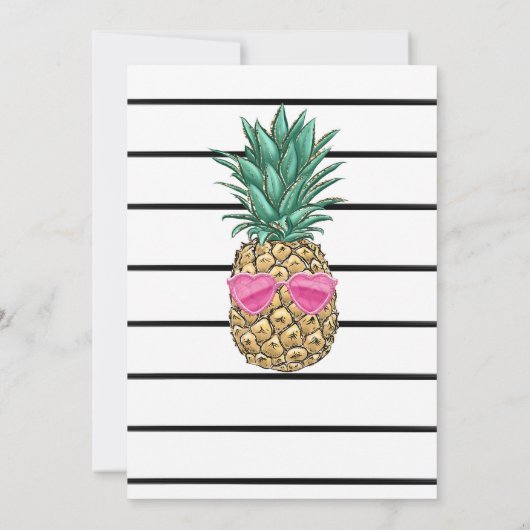 Tropisch alsof het Hot Pink Tropical Birthday is Kaart (Achterkant)