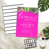 Tropisch alsof het Hot Pink Tropical Birthday is Kaart