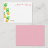 Tropisch anananas advies voor mammie kaart baby (Voorkant / Achterkant)