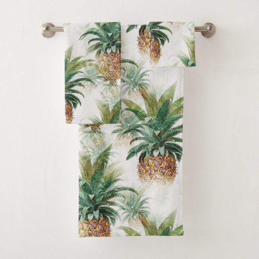 Tropisch anananas Aloha Vacation House Bad Handdoek (Insitu)