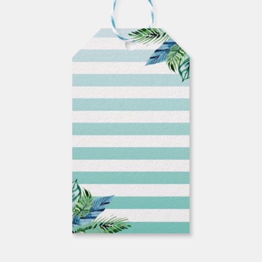 Tropisch anananas Baby shower Dank je cadeau Label Cadeaulabel (Achterkant)