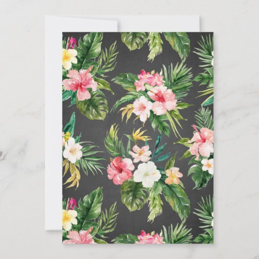 Tropisch anananas Chalkboard repesal Dinner Kaart (Achterkant)