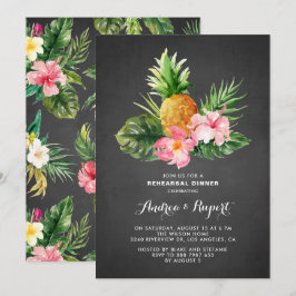 Tropisch anananas Chalkboard repesal Dinner Kaart