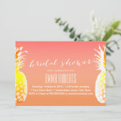 Tropisch anananas Elegant Vrijgezellenfeest Kaart (Staand voorkant)