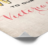 Tropisch anananas Gold Glitter Weddenschap Poster (Hoek)