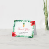 Tropisch anananas Hibiscus lekt Bedankkaart (Voorkant)
