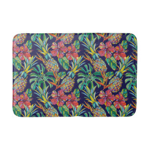 Tropisch anananas Hibiscus Pattern Badmat