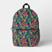 Tropisch anananas Hibiscus Pattern Bedrukte Rugzak (Voorkant)