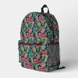 Tropisch anananas Hibiscus Pattern Bedrukte Rugzak