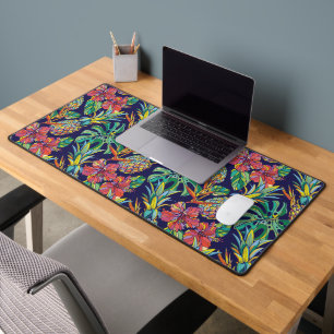 Tropisch anananas Hibiscus Pattern Bureaumat