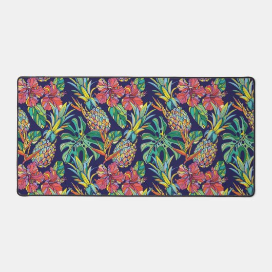 Tropisch anananas Hibiscus Pattern Bureaumat (Voorkant)