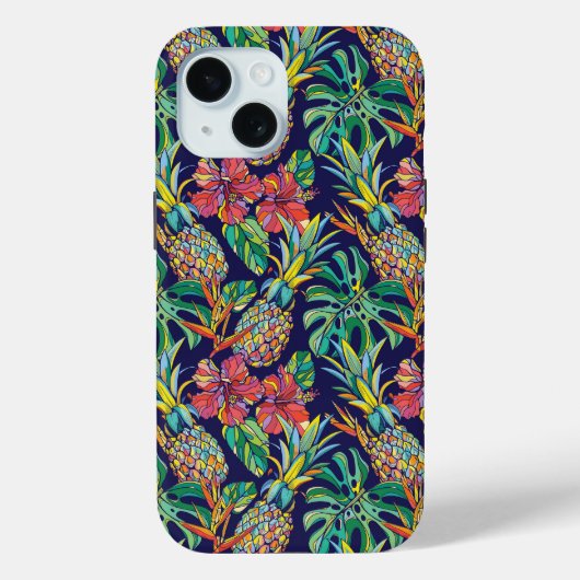 Tropisch anananas Hibiscus Pattern Case-Mate iPhone Case (Achterkant)