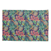 Tropisch anananas Hibiscus Pattern Kussensloop (Achterkant-Links)