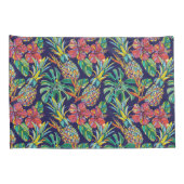 Tropisch anananas Hibiscus Pattern Kussensloop (Achterkant-Rechts)