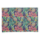 Tropisch anananas Hibiscus Pattern Kussensloop (Voorkant-Rechts)