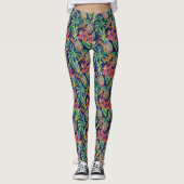 Tropisch anananas Hibiscus Pattern Leggings (Voorkant)
