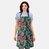 Tropisch anananas Hibiscus Pattern Schort (Gedragen)